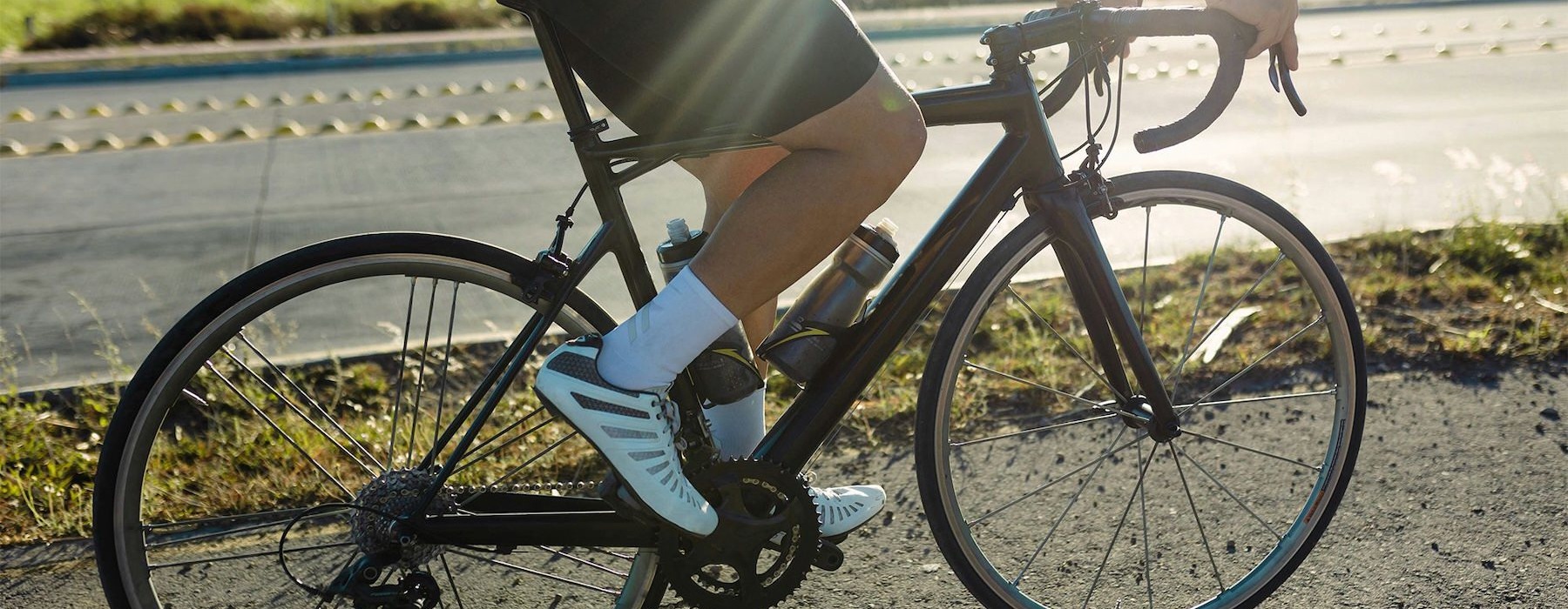 a person riding a bicycle