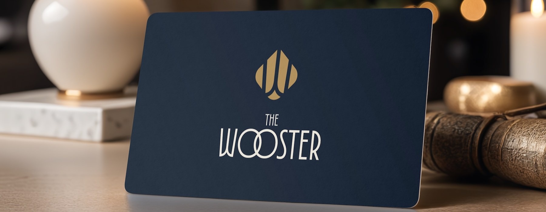 a card with a logo